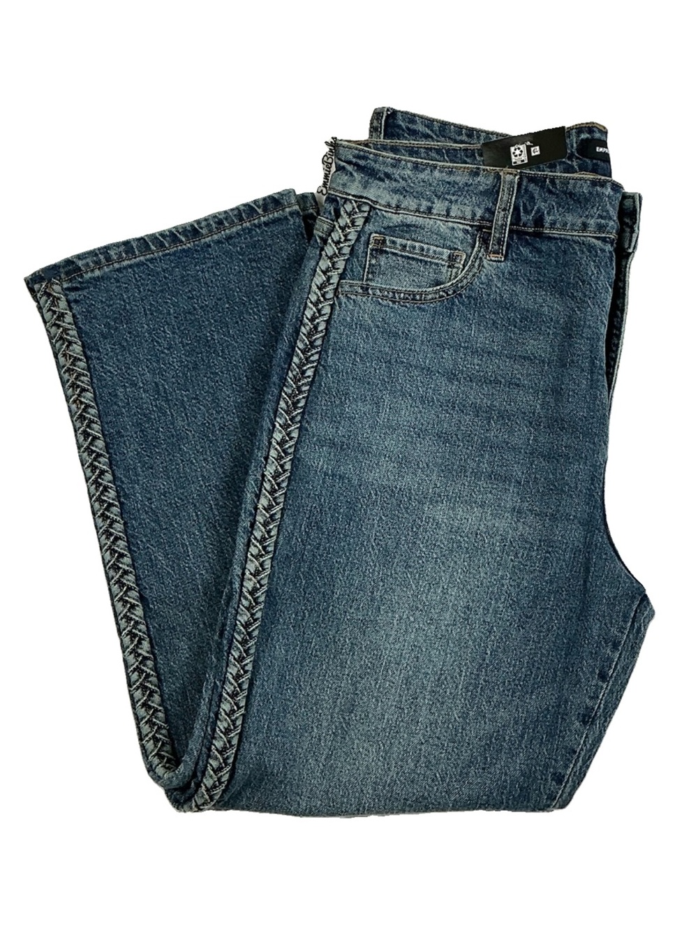 NWT Express Textured Seam Ankle Blue Jeans
